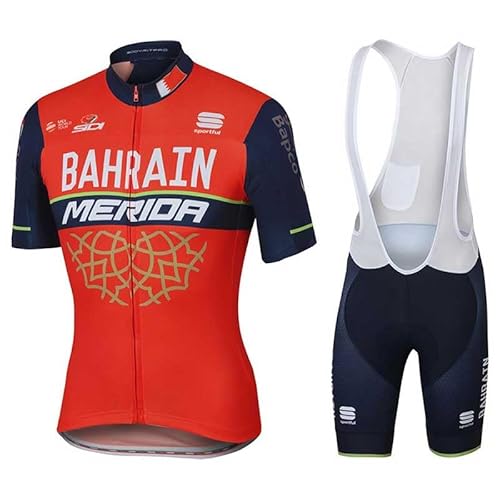 assocauicy Herren Kurzarm Fahrrad Trikot Set,Atmungsaktiv Schnell Trocknend Radtrikot Mit 4d Gel Gepolsterten Shorts Fahrradbekleidung Set von assocauicy