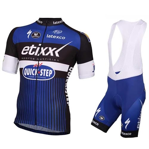 assocauicy Herren Kurzarm Fahrrad Trikot Set,Atmungsaktiv Schnell Trocknend Radtrikot Mit 4d Gel Gepolsterten Shorts Fahrradbekleidung Set von assocauicy