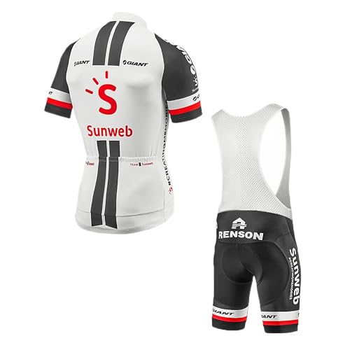 assocauicy Herren Kurzarm Fahrrad Trikot Set,Atmungsaktiv Schnell Trocknend Radtrikot Mit 4d Gel Gepolsterten Shorts Fahrradbekleidung Set von assocauicy