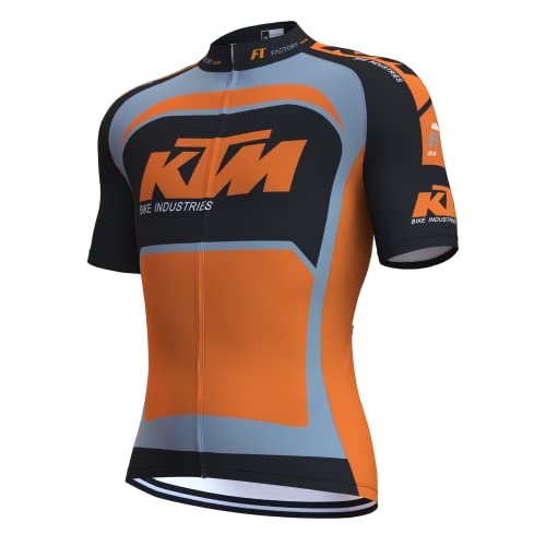 assocauicy Herren Fahrradtrikot Kurzarm Hochleistungs-Rennradtrikot Atmungsaktiv Radtrikot Radsportbekleidung mit 3 Taschen von assocauicy