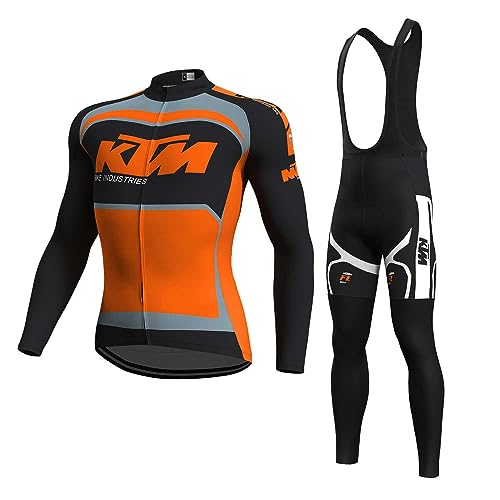 assocauicy Herren Radtrikot Langarm Radfahren Set,Bekleidung 3D Pad Pant Stretch Performance Baumwolle mit Taschen assocauicy Herren Radtrikot Langarm Radfahren Set,Bekleidung 3D Pad Pant Stretch Performance Baumwolle mit Taschen von assocauicy