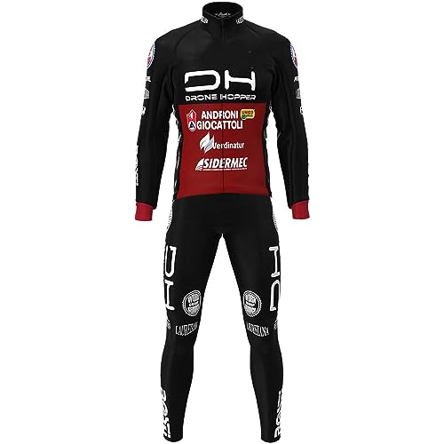 assocauicy Herren Radtrikot Langarm Radfahren Set，Bekleidung 3D Pad Pant Stretch Performance Baumwolle mit Taschen von assocauicy