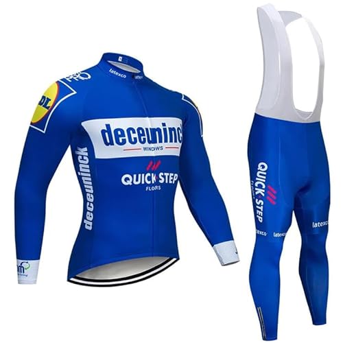 assocauicy Herren Radtrikot Langarm Radfahren Set，Bekleidung 3D Pad Pant Stretch Performance Baumwolle mit Taschen von assocauicy