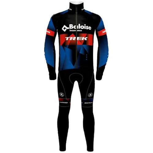 assocauicy Herren Radtrikot Langarm Radfahren Winter Mit Fleece,Long Pant Bekleidung Performance Baumwolle mit Taschen 4D Gel Pads von assocauicy