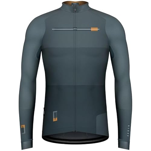 assocauicy Radtrikot Herren Langarm,Fahrrad Trikots Herren Atmungsaktives Fahrradtrikot HäLt Sie Warm,Rennrad Bekleidung Mit Taschen von assocauicy