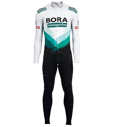 assocauicy Radtrikot Herren Langarm Set,Fahrradtrikot Herren Herbst Atmungsaktive Cycling Jersey Schnell,Fahrradhose mit 4D Sitzpolster von assocauicy