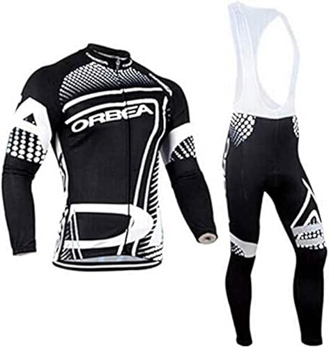 assocauicy Radtrikot Herren Langarm Set,Fahrradtrikot Herren Herbst Atmungsaktive Cycling Jersey Schnell,Fahrradhose mit 4D Sitzpolster von assocauicy