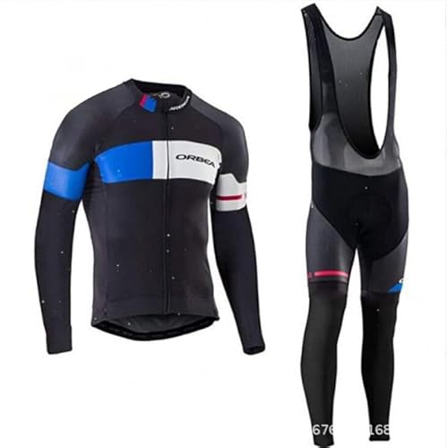 assocauicy Radtrikot Herren Langarm Set,Fahrradtrikot Herren Herbst Atmungsaktive Cycling Jersey Schnell,Fahrradhose mit 4D Sitzpolster von assocauicy