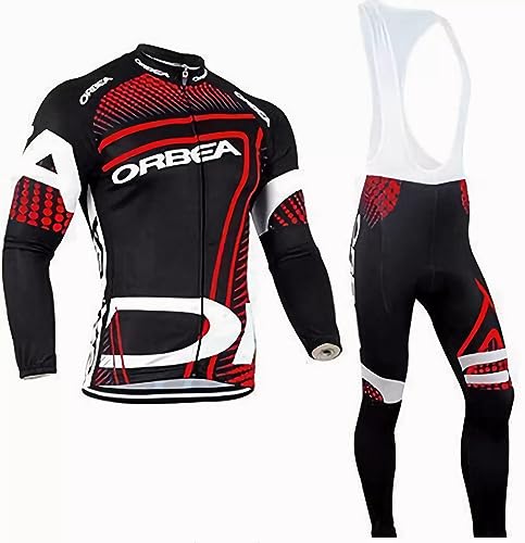 assocauicy Radtrikot Herren Langarm Set,Fahrradtrikot Herren Herbst Atmungsaktive Cycling Jersey Schnell,Fahrradhose mit 4D Sitzpolster von assocauicy
