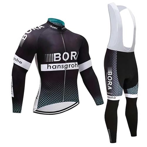 assocauicy Radtrikot Herren Langarm Set,Fahrradtrikot Herren Winter Herbst WäRmend Mit Fleece von assocauicy