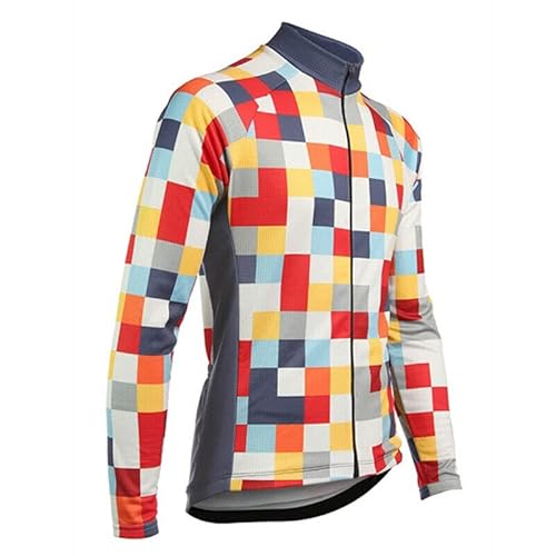 assocauicy Radtrikot Herren Langarm Winter,Fahrrad Trikots Windschutz Mit Fleece Atmungsaktiv Und Schnell Trocken mit Taschen von assocauicy