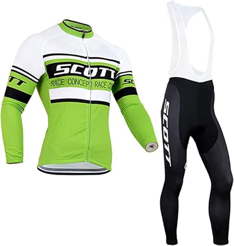 assocauicy Rennrad Trikot Herren Langarm Set Winter,Radlerhose mit Sitzpolster aus Atmungsaktiv und Schnell Trockend von assocauicy