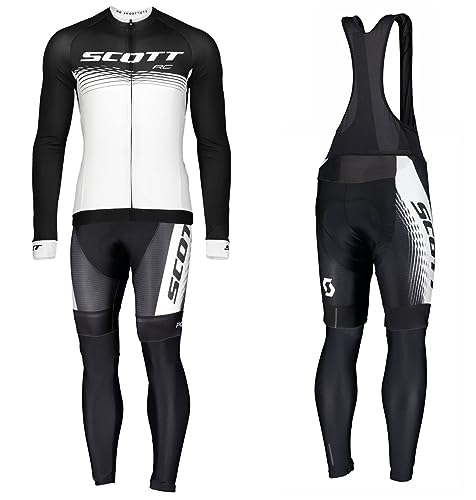 assocauicy Rennrad Trikot Herren Langarm Set Winter,Radlerhose mit Sitzpolster aus Atmungsaktiv und Schnell Trockend von assocauicy