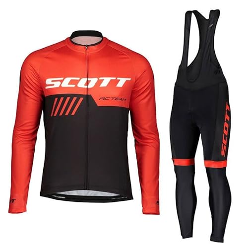 assocauicy Rennrad Trikot Herren Langarm Set Winter,Radlerhose mit Sitzpolster aus Atmungsaktiv und Schnell Trockend von assocauicy