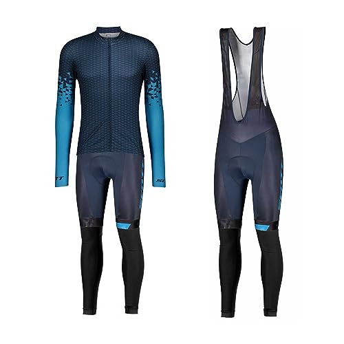 assocauicy Rennrad Trikot Herren Langarm Set Winter,Radlerhose mit Sitzpolster aus Atmungsaktiv und Schnell Trockend von assocauicy