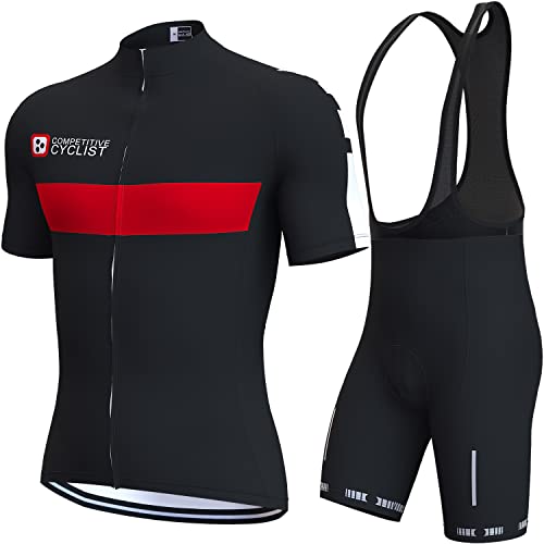 assocauicy Rennrad Trikot Herren Set,Atmungsaktiv Und Schnelltrocknend Herren-Radtrikot Radhosen Für Männer Mit 3D-Gel-Pads von assocauicy