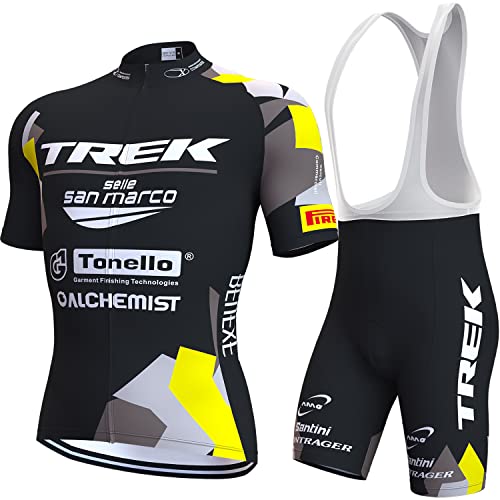 associacy Herren Radtrikot-Set Kurzarm mit 4D Gel-Polsterung, Radsport-Komfortset atmungsaktiv von assocauicy