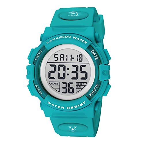 aswan watch Digitaluhr Kinder Jungen mit Wecker,Stoppuhr,LED Licht,Datum-Sport Armbanduhr mit Silikonarmband-M von aswan watch