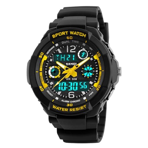 aswan watch Digitaluhr Kinder Jungen mit Wecker,Stoppuhr,LED Licht,Datum-Sport Armbanduhr mit Silikonarmband von aswan watch