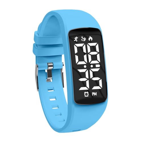 aswan watch Digitaluhr Kinder Mädchen Jungen mit Schrittzähler,Wecker,Stoppuhr, Distanz,Datum-Sport Armbanduhr ohne App und Handy mit Silikonarmband von aswan watch