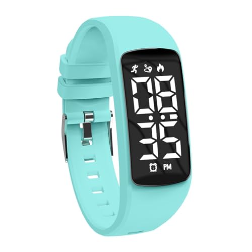 aswan watch Digitaluhr Kinder Mädchen Jungen mit Schrittzähler,Wecker,Stoppuhr, Distanz,Datum-Sport Armbanduhr ohne App und Handy mit Silikonarmband von aswan watch