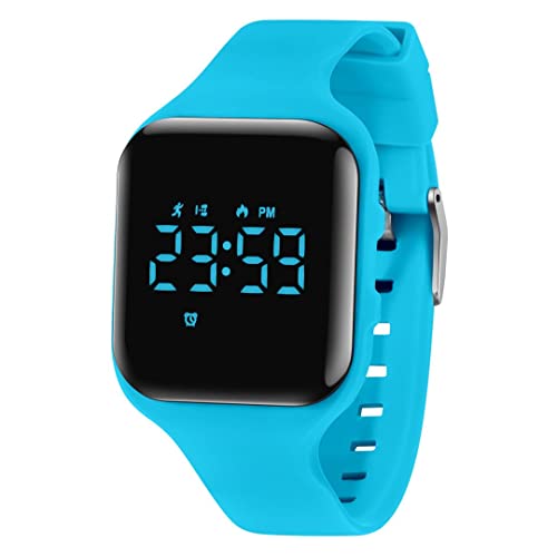 aswan watch Digitaluhr Kinder Mädchen Jungen mit Schrittzähler,Wecker,Stoppuhr, Licht,Datum-Sport Armbanduhr ohne App und Handy mit Silikonarmband von aswan watch