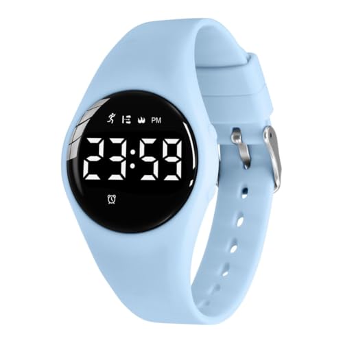 aswan watch Digitaluhr Kinder Mädchen Jungen mit Schrittzähler,Wecker,Stoppuhr, Licht,Datum-Sport Armbanduhr ohne App und Handy mit Silikonarmband von aswan watch