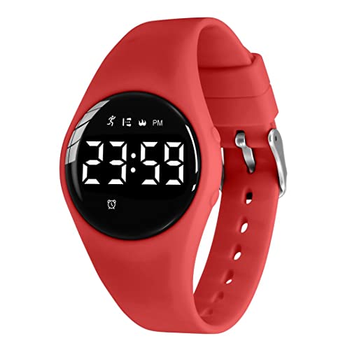 aswan watch Digitaluhr Kinder Mädchen Jungen mit Schrittzähler,Wecker,Stoppuhr, Licht,Datum-Sport Armbanduhr ohne App und Handy mit Silikonarmband von aswan watch