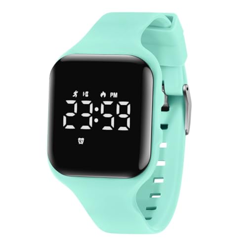 aswan watch Digitaluhr Kinder Mädchen Jungen mit Schrittzähler,Wecker,Stoppuhr, Licht,Datum-Sport Armbanduhr ohne App und Handy mit Silikonarmband von aswan watch