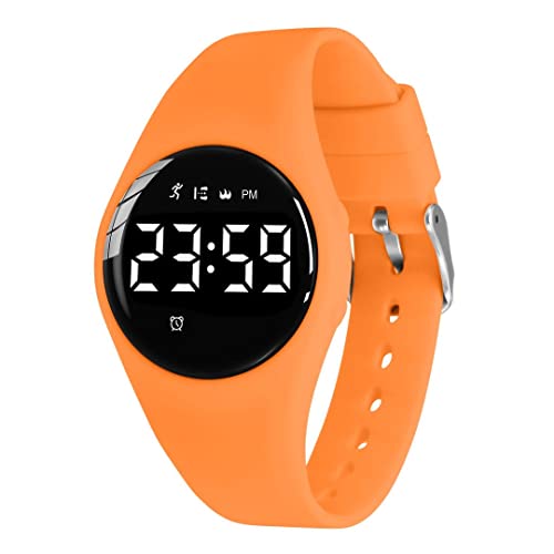 aswan watch Digitaluhr Kinder Mädchen Jungen mit Schrittzähler,Wecker,Stoppuhr, Licht,Datum-Sport Armbanduhr ohne App und Handy mit Silikonarmband von aswan watch