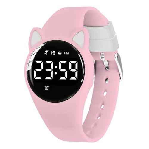 aswan watch Digitaluhr Kinder Mädchen Jungen mit Schrittzähler,Wecker,Stoppuhr, Licht,Datum-Sport Armbanduhr ohne App und Handy mit Silikonarmband von aswan watch