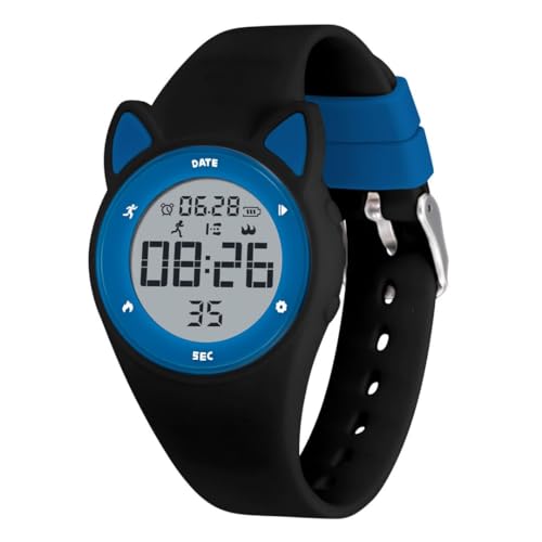 aswan watch Digitaluhr Kinder Mädchen Jungen mit Schrittzähler,Wecker,Stoppuhr, Licht,Datum-Sport Armbanduhr ohne App und Handy mit Silikonarmband von aswan watch