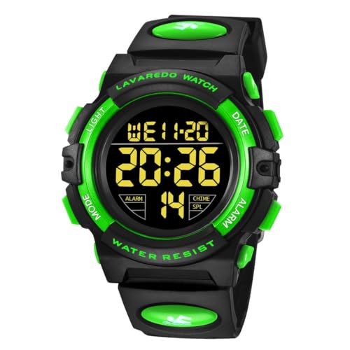 aswan watch Digitaluhr Kinder Mädchen Jungen mit Wecker,Stoppuhr,LED Licht,Datum-Sport Armbanduhr mit Silikonarmband von aswan watch