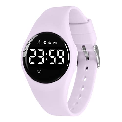 aswan watch Digitaluhr Kinder Mädchen mit Schrittzähler,Wecker,Stoppuhr, Licht,Datum-Sport Armbanduhr ohne App und Handy mit Silikonarmband von aswan watch