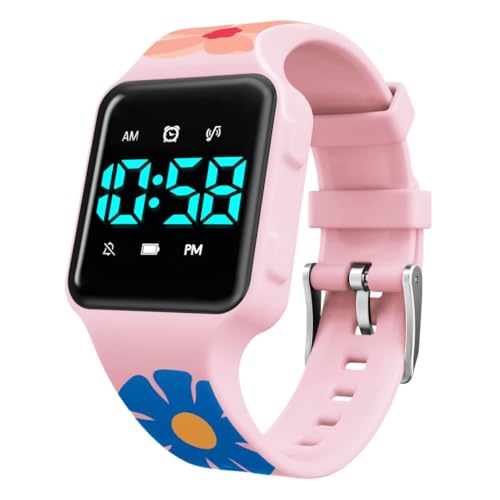 aswan watch Digitaluhr für Töpfchentraining, Trinkwasser und Händewaschen mit 15 Weckern, Countdown, Vibration, Musik,Silikonarmband - Armbanduhr für Mädchen und Jungen von aswan watch