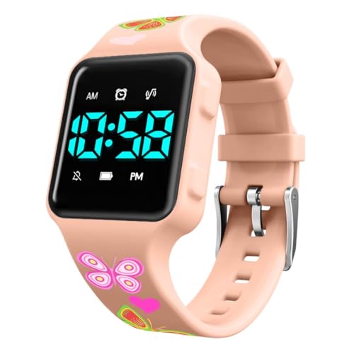 aswan watch Digitaluhr für Töpfchentraining, Trinkwasser und Händewaschen mit 15 Weckern, Countdown, Vibration, Musik,Silikonarmband - Armbanduhr für Mädchen und Jungen von aswan watch