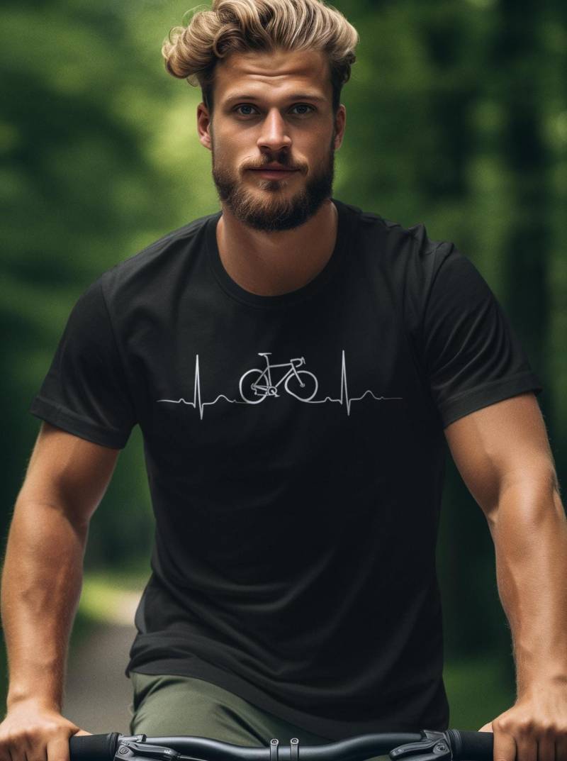 T-Shirt Heartbeat Fahrrad | Bike Shirt Rennrad Herzschlag Motiv Rad T-Shirt Heartbeat Fahrrad | Bike Shirt Rennrad Herzschlag Motiv Rad von atNaab