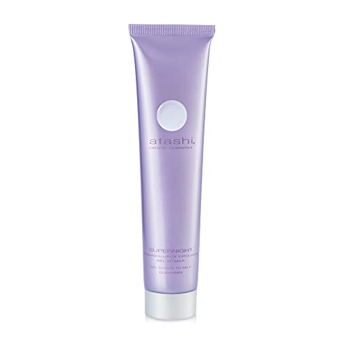 Atashi Supernight Gel-Milch-Make-up-Entferner. Reinigt und macht die Haut weich. Entfernt Abgestorbene Zellen und Unreinheiten. Repariert und beruhigt die Haut. Liposomed Glykolsäure. 75ml von atashi