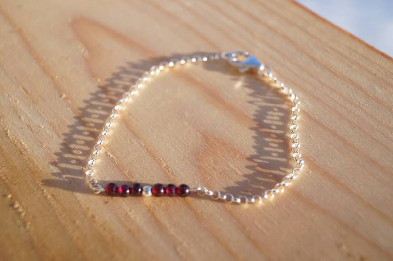 Granat Et Sterling Silber Armband Granat Et Sterling Silber Armband von atcreadinginthewoods