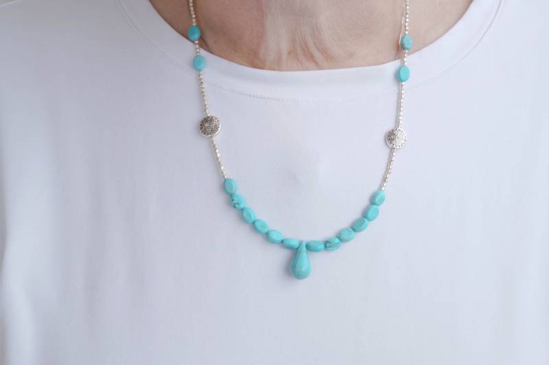Türkis Halskette von atcreadinginthewoods