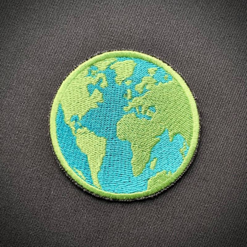 Aufnäher ~ Planet Erde Applikation Patch Zeichen Logo Stickerei Bio von atelierNAHTUNDART