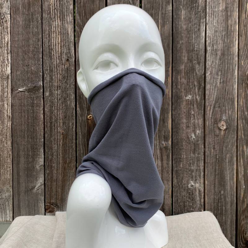 Bio ~ Loop Schal Gesichtsbedeckung Elastisch Einlagig Baumwolle Schlauchschal Tuch Stirnband Haarband Tube Waschbar von atelierNAHTUNDART