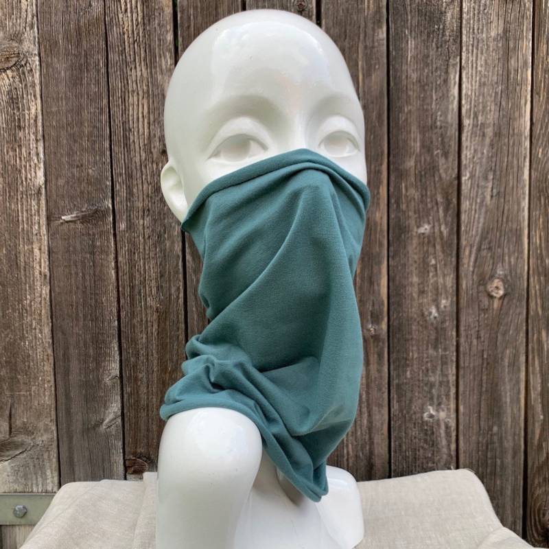 Bio ~ Schal Loop Multifunktionstuch Stretch Leicht Baumwolle Schlauchschal Gesichtsbedeckung Haarband Tube Waschbar von atelierNAHTUNDART