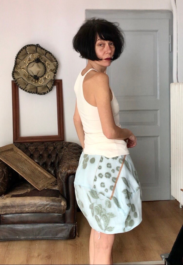Über Dem Knierock - Breiter Rock Tulpenform Sommerkleider Umstandsmode Stretch-Taille Eleganter von atelierPop