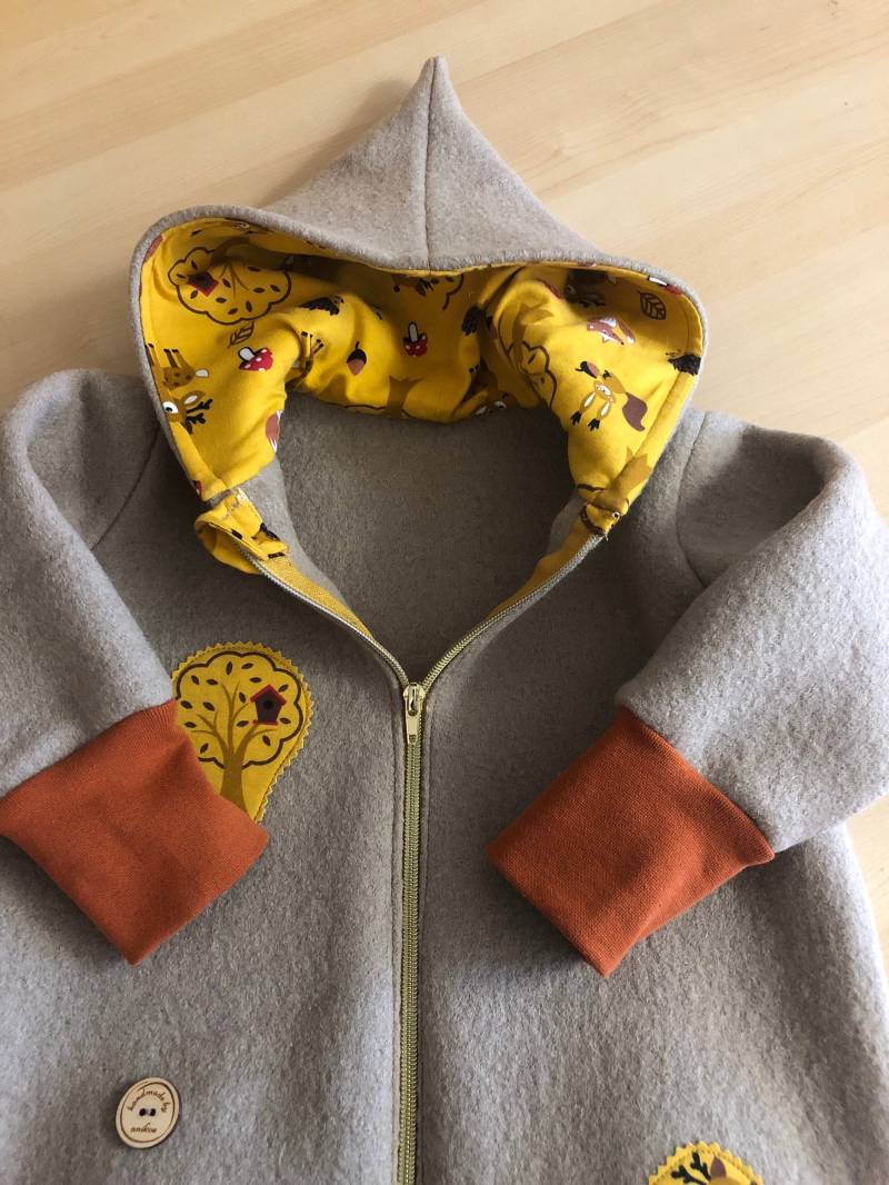 Walklodenoverall Und Größe 92/98 in Sandbeige von atelieranikoe