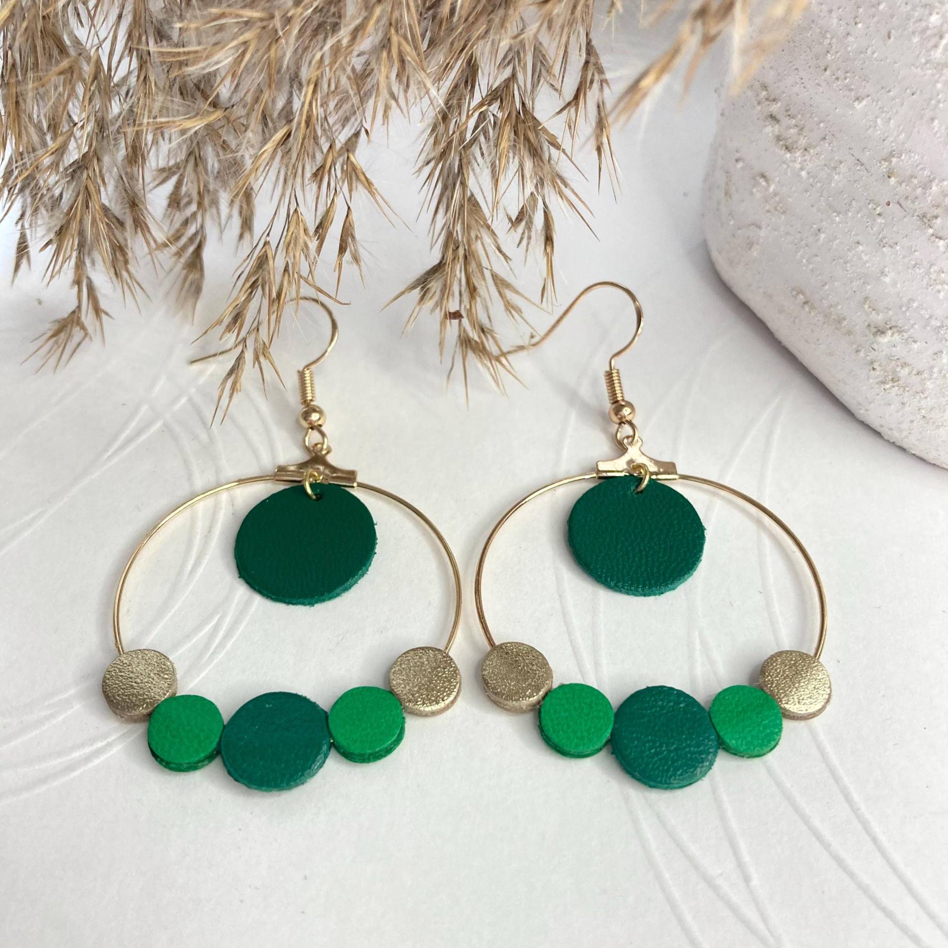 Leder Creolen - Lederschmuck Geschenke Frauen Leder Creolen - Lederschmuck Geschenke Frauen von ateliercreacile