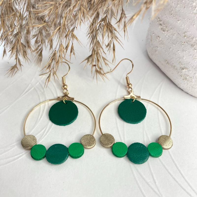 Leder Creolen - Lederschmuck Geschenke Frauen Leder Creolen - Lederschmuck Geschenke Frauen von ateliercreacile