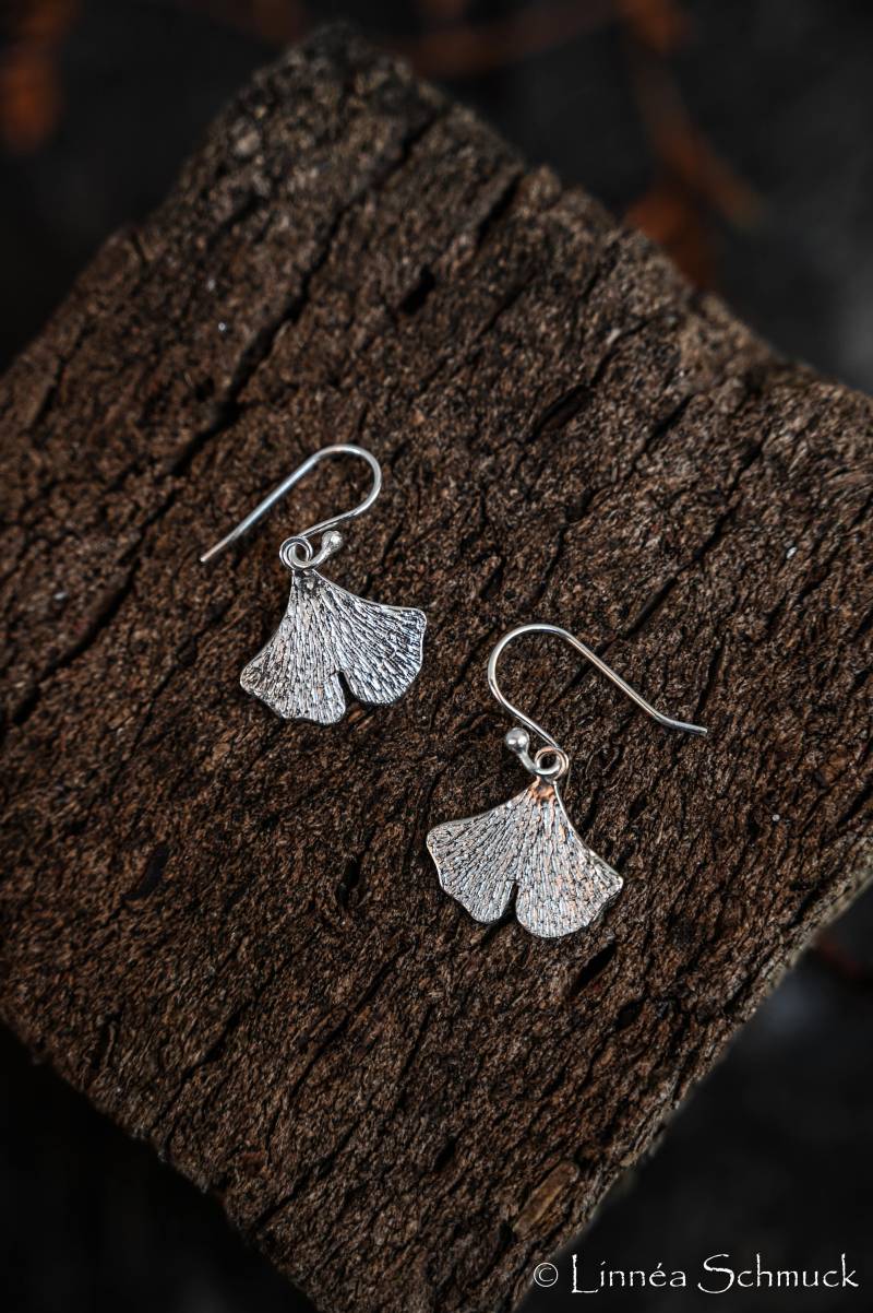 Feine Ohrringe Gingko Aus Sterlingsilber Von Atelier Linnéa von atelierlinnea