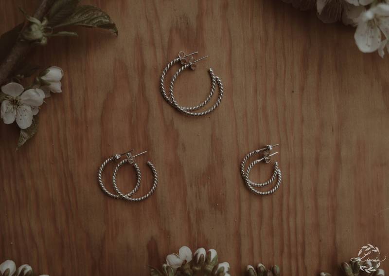 Gedrehte Kreolen Aus Sterlingsilber Kordeldraht Mit Stecker Von Atelier Linnéa von atelierlinnea