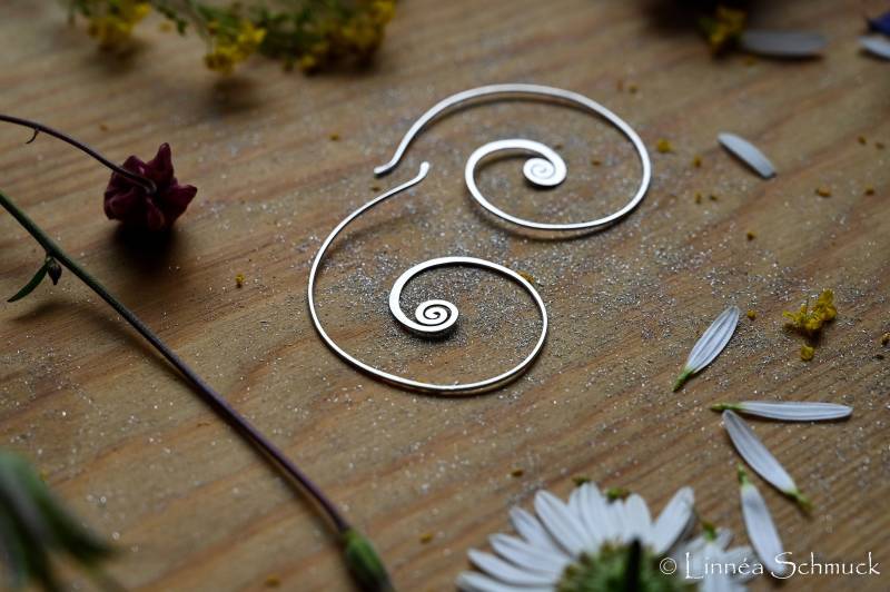 Spiralohrringe Spiralcreolen Aus Silber Von Atelier Linnéa von atelierlinnea